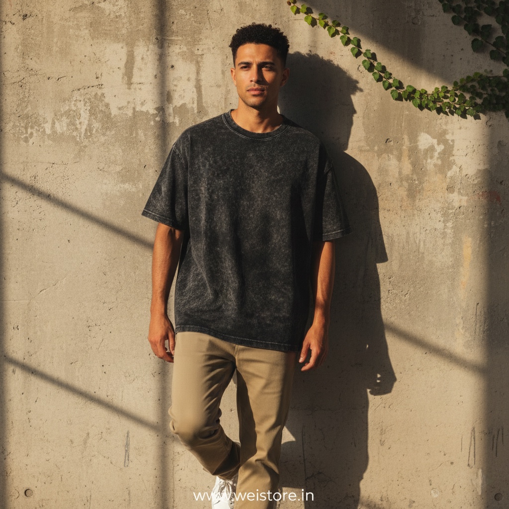 Unisex Acid Washed Oversized Tee